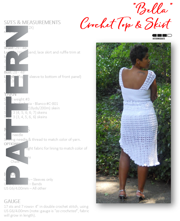 2 PIECE CROCHET SKIRT AND TOP SET PATTERN