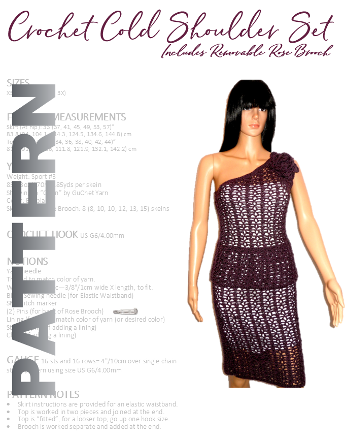 CROCHET COLD SHOULDER TOP AND SKIRT