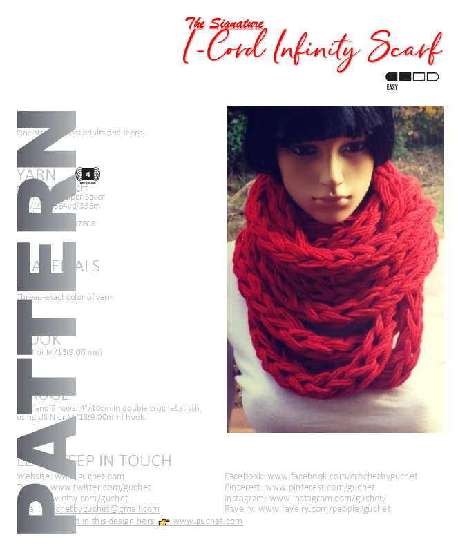 CROCHET CHUNKY INFINITY SCARF PATTERN