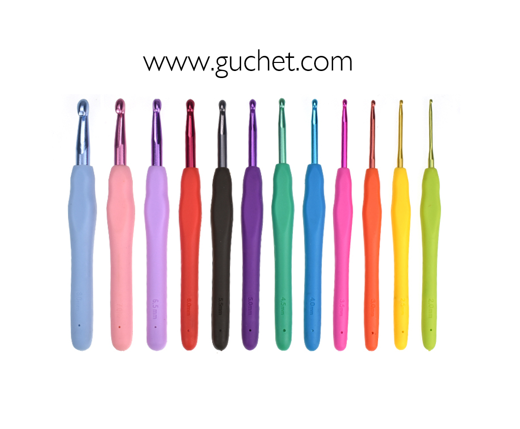 RAINBOW CROCHET HOOK SET INCLUDES 10 PIECES — YARNS PATTERNS