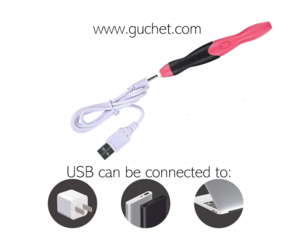 LED USB RECHARGABLE CROCHET HOOK SET —  - Yarns