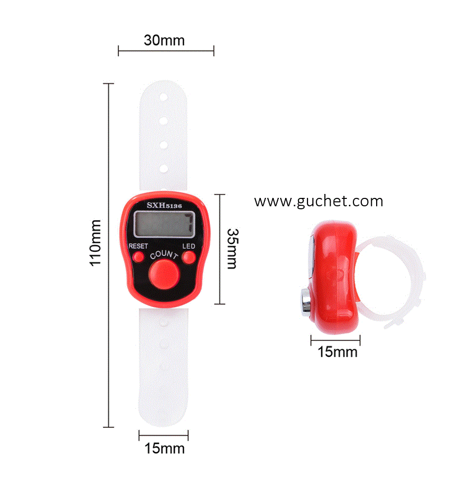 PORTABLE MINI LIGHT WEIGHT TASBIH DIGITAL ROW FINGER COUNTER WITH