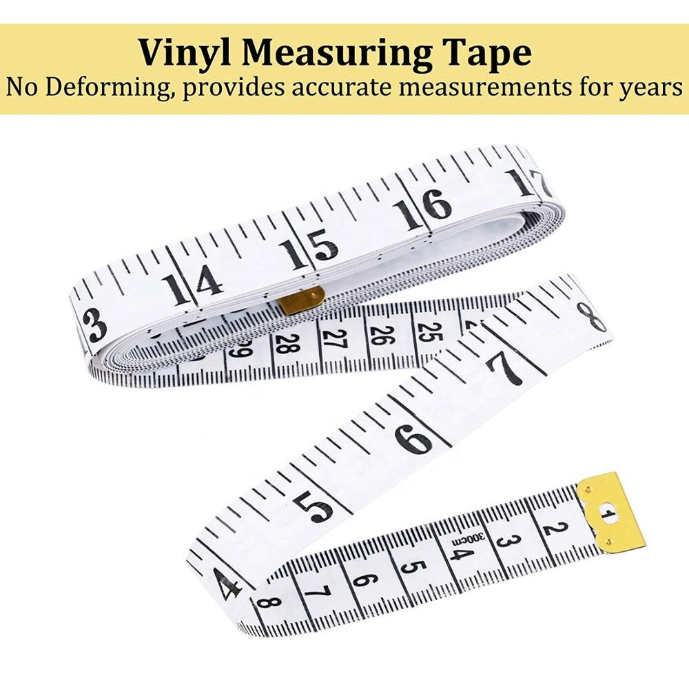 60" Body Measuring Tailor Tape Ruler Sewing Cloth Measure Retractable Soft Flat 