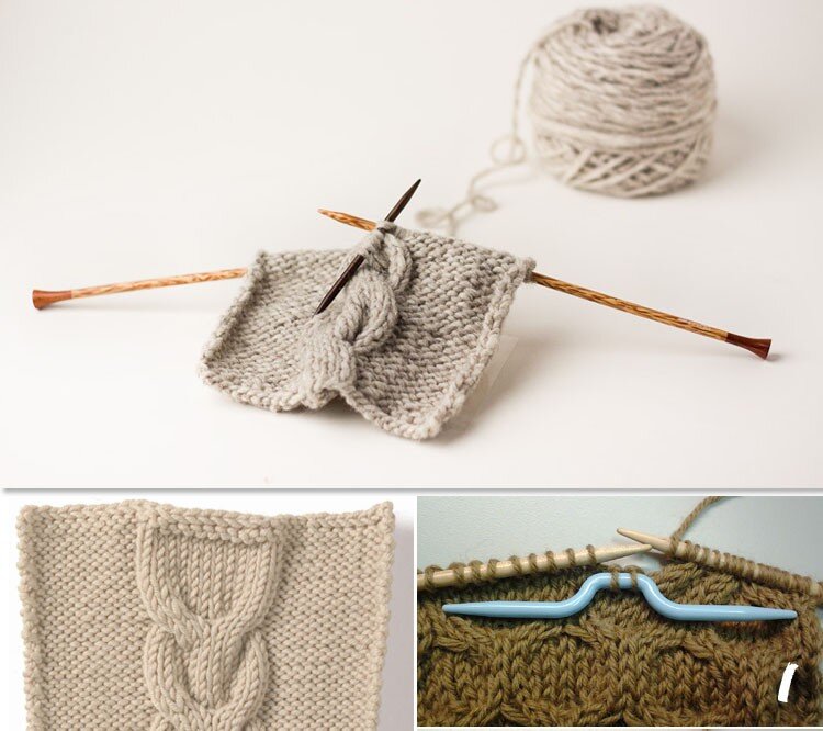 6 Pieces Large Knitting Needles Jumbo Straight Wooden Knitting