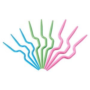 Cable needles with grooves set of 3 - pink