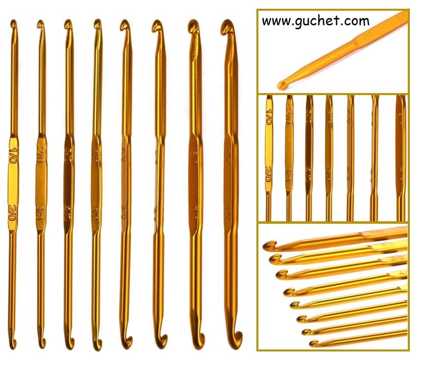 DOUBLE ENDED CROCHET HOOK SET – INCLUDES 8 HOOKS —  - Yarns,  Patterns and Accessories