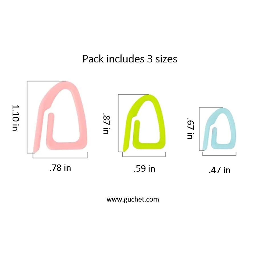 STITCH MARKERS - PAPER CLIP STYLE - PLASTIC X15 — GuChet.com