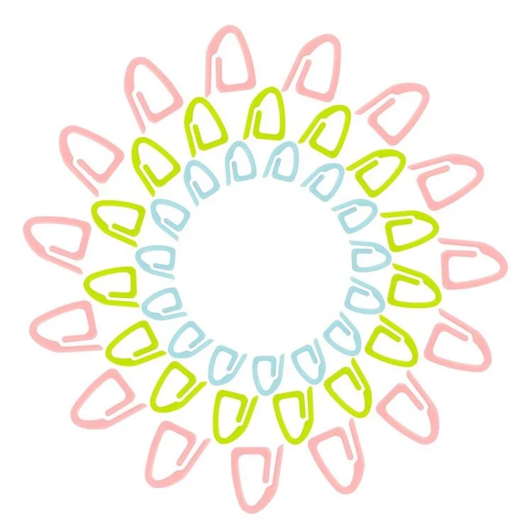 STITCH MARKERS - PAPER CLIP STYLE - PLASTIC X15