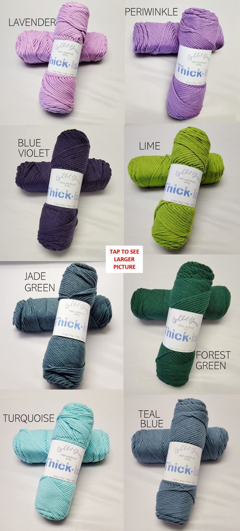 100% ACRYLIC YARN - THICK-ISH - BEING DISCONTINUED —