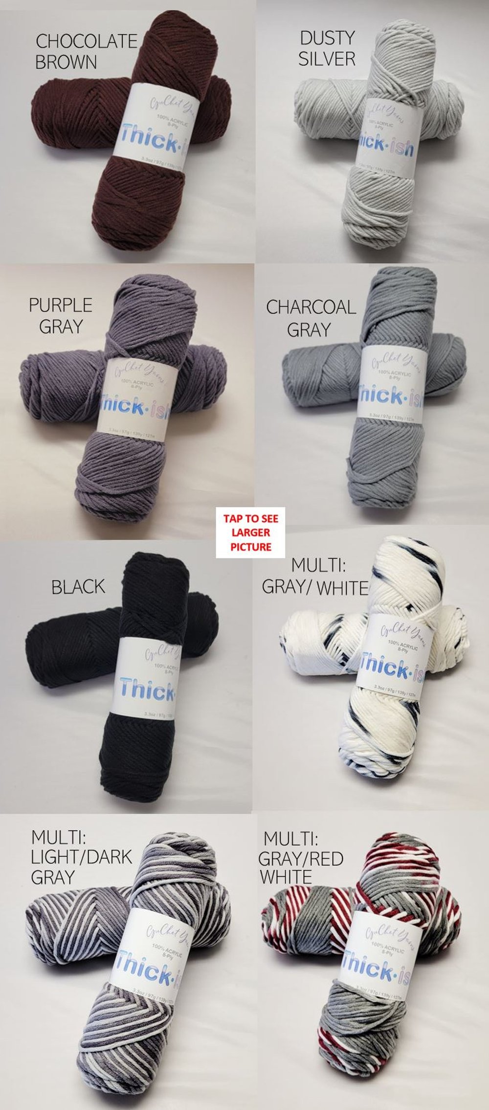 100% ACRYLIC YARN - THICK-ISH - BEING DISCONTINUED —