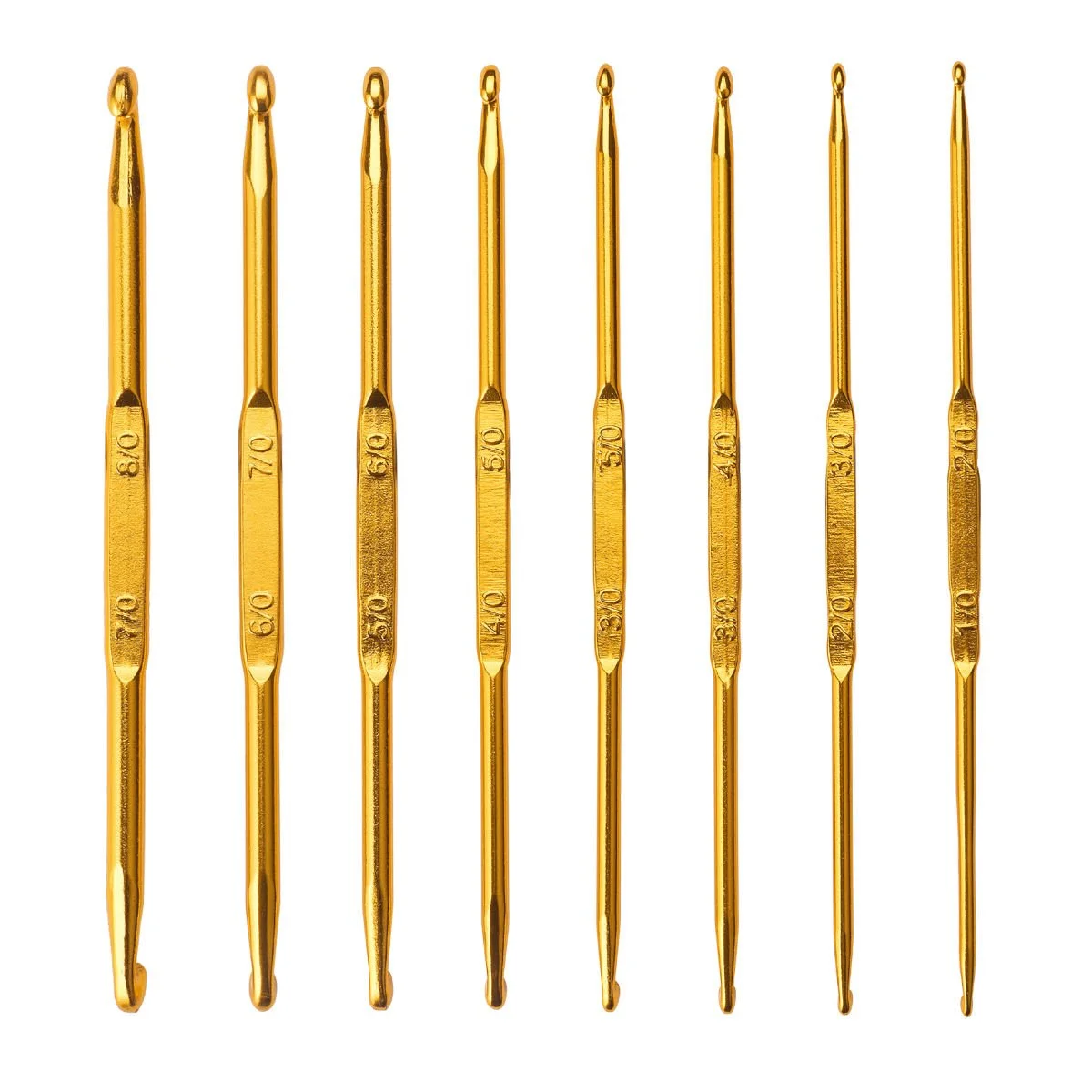DOUBLE ENDED CROCHET HOOKS METAL 8 HOOK SET — Yarns
