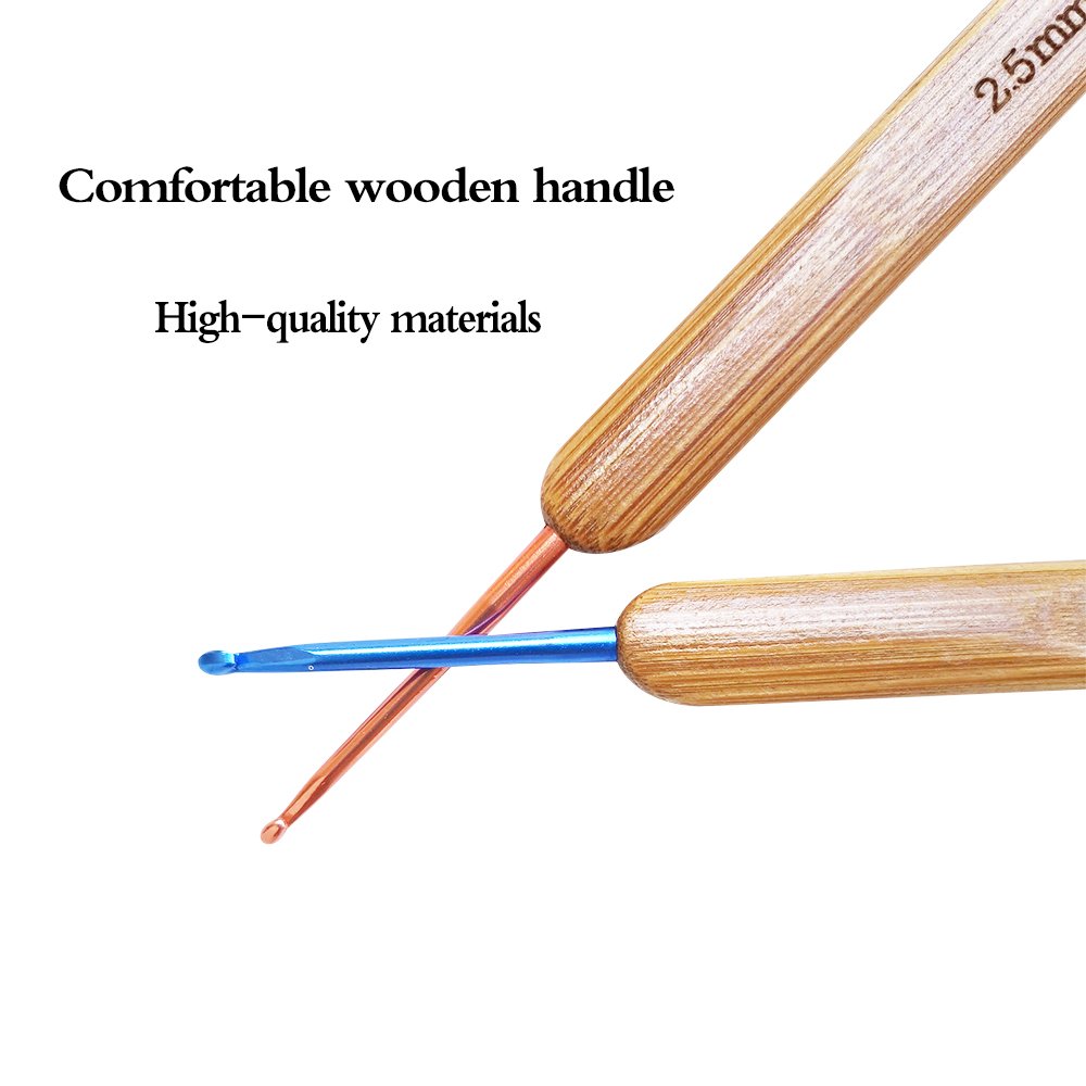 BAMBOO HANDLE SET – INCLUDES 9 HOOKS —  - Yarns, Patterns and  Accessories