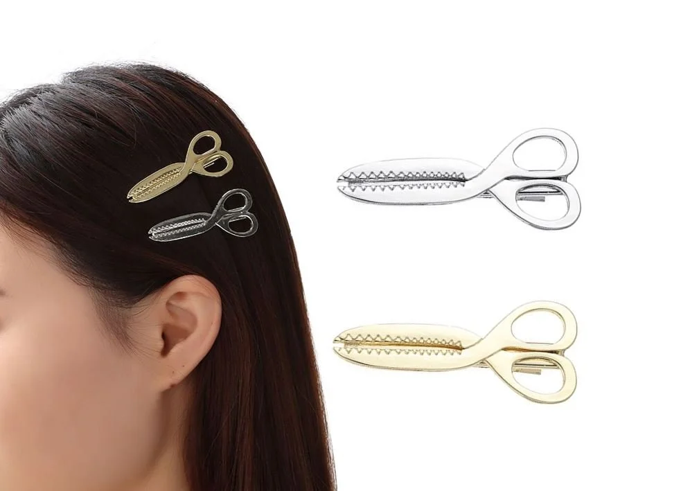SCISSOR HAIR CLIP - SHORT/BUBBLE