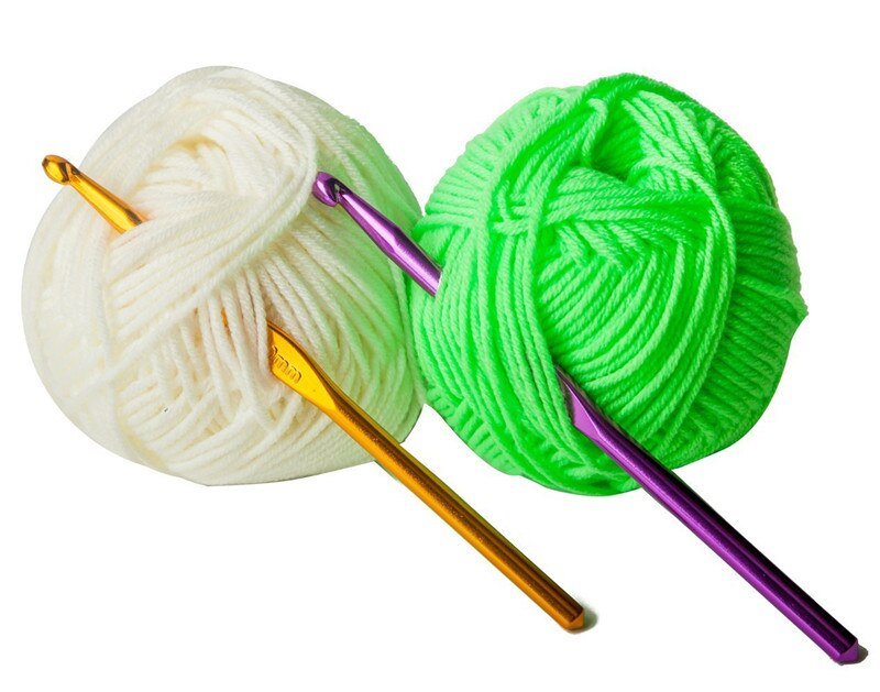 Haobase Metal Handle Crochet Hook Knitting needles Set Aluminum 12Pcs 
