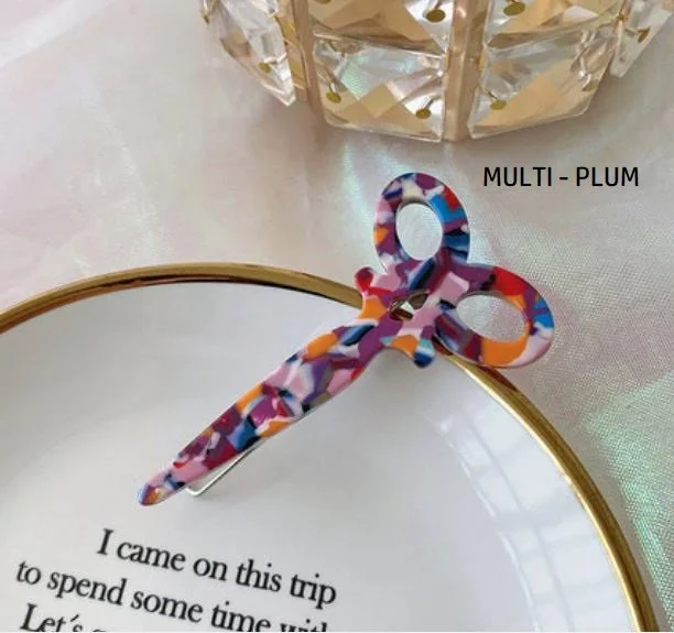 Scissor Hair Clips - Tortoise - Multi - Plate.JPG