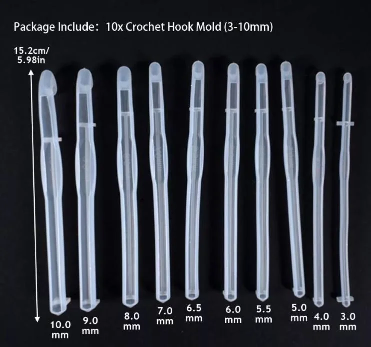 CROCHET HOOK MOLDS 10 SIZE SET — Yarns, Patterns and