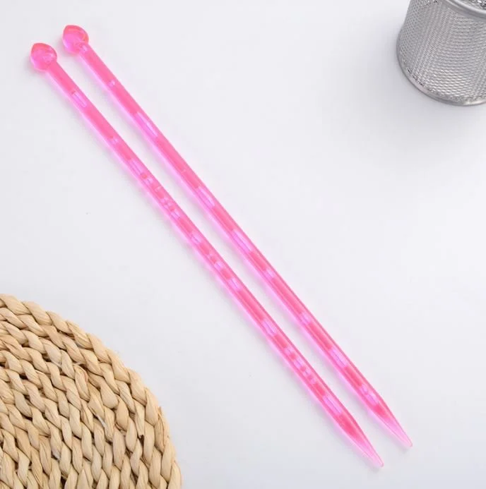 7 Plastic - Long - Single Pointed Knitting Needles by www.guchet.com.JPG