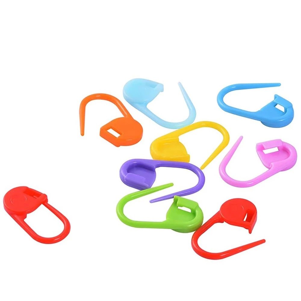 Knitting Stitch Markers,700Pcs Knitting Stitch Markers Colorful Safety Small Pin Plastic Positioning Buckle 