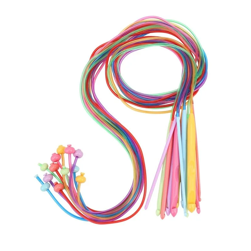TUNISIAN HOOKS ON CABLE – PLASTIC - 12 PIECE SET