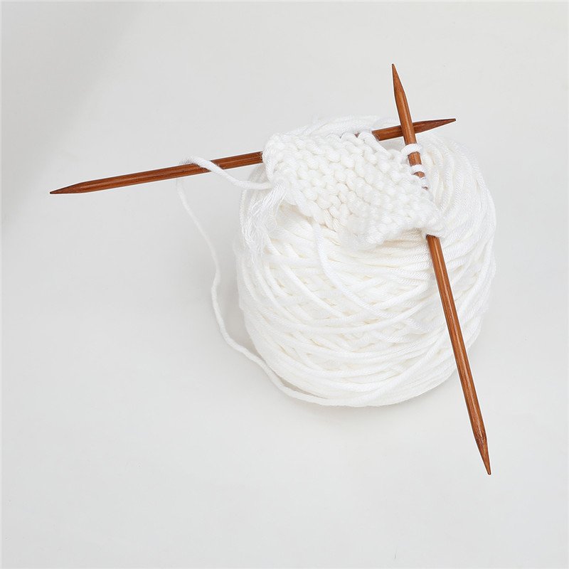 Zhaomeidaxi 2Pcs/Set Knitting Needles Straight Wooden Knitting