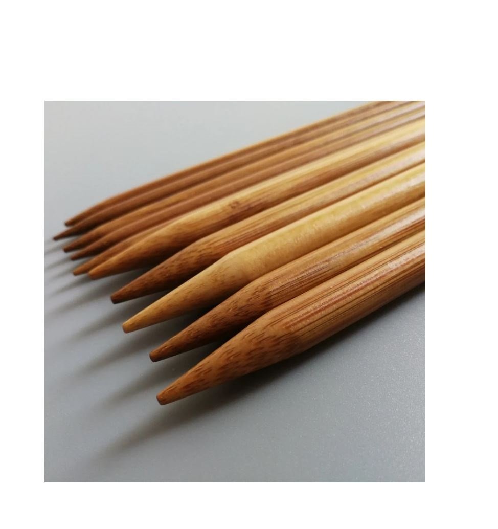 DOUBLE POINTED KNITTING NEEDLE SET – 7.9” LONG - BAMBOO - INCLUDES 75  PIECES — YARNS, PATTERNS, ACCESSORIES