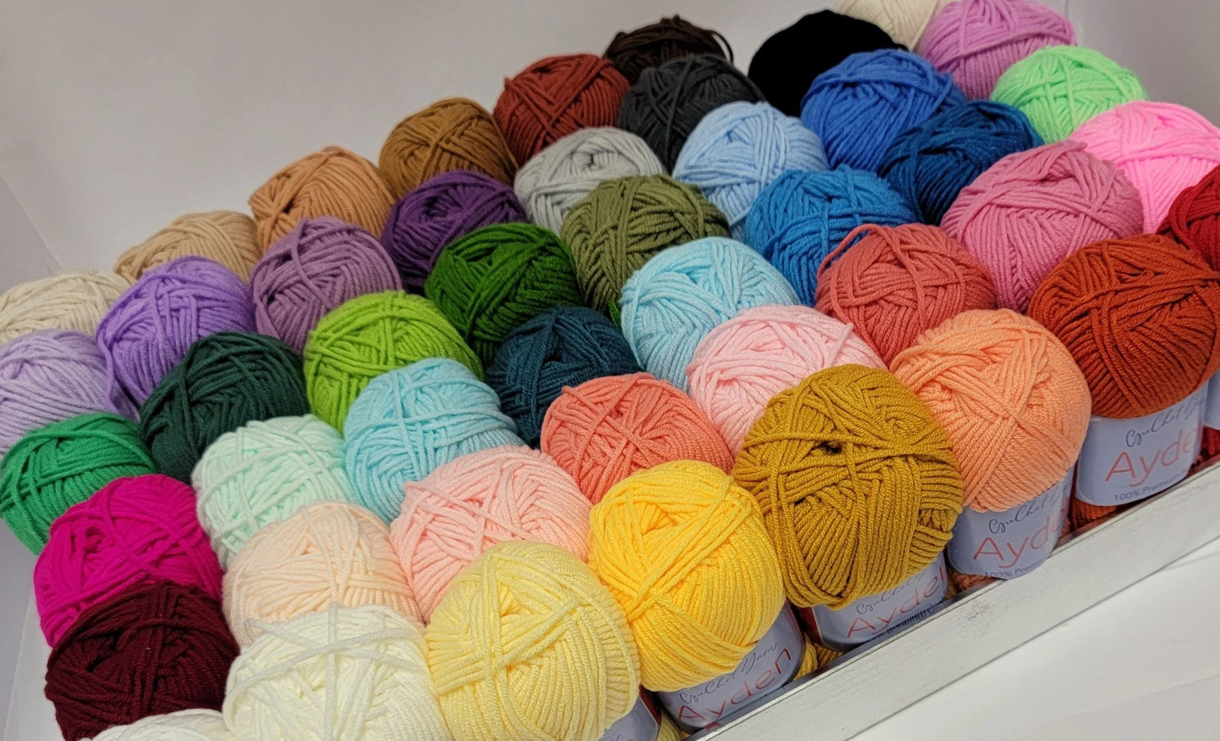 100 ACRYLIC YARN AYDEN — YARNS PATTERNS ACCESSORIES KITS + MORE