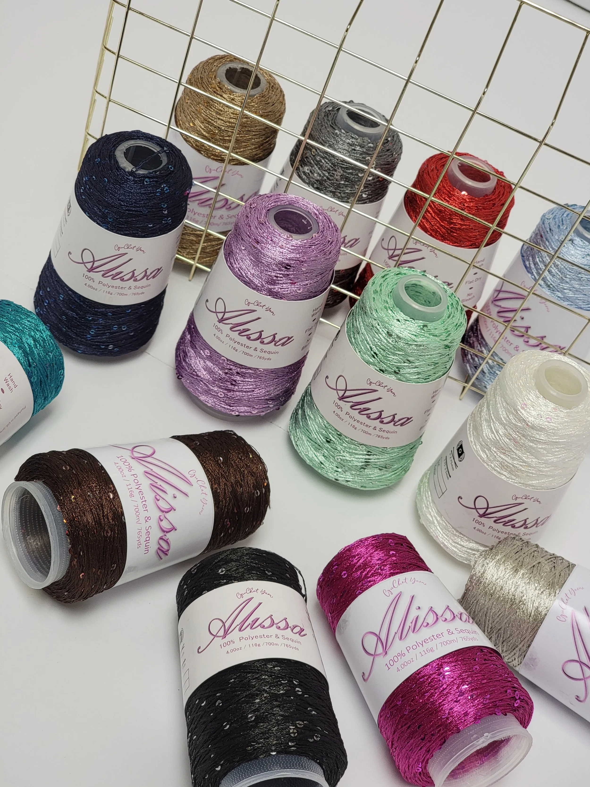 SEQUIN & POLYESTER YARN ALISSA — Yarns, Patterns and Accessories