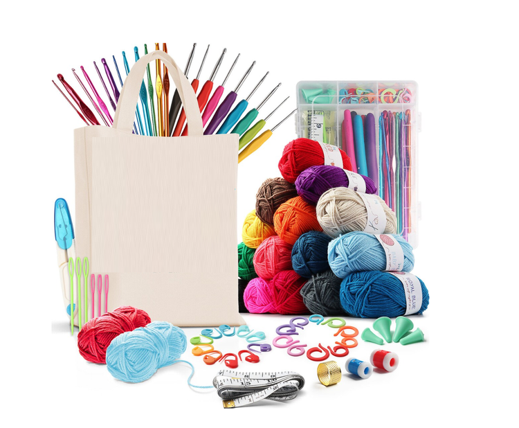 Crochet Hook Set Includes 16 Hooks Blue Paisley Case. Aluminum Crochet  Hooks, Crocheting, Christmas Gift for Crocheter, Guchet 