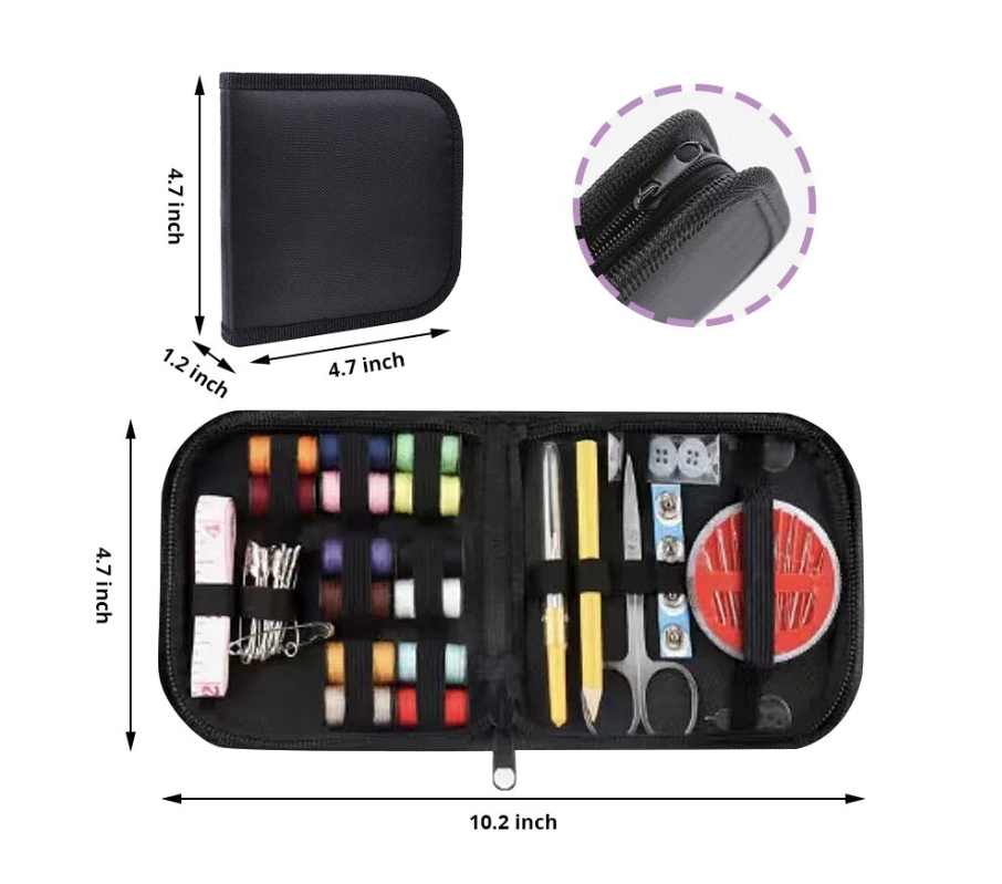 PORTABLE SEWING KIT 98 PIECES — Yarns, Patterns and