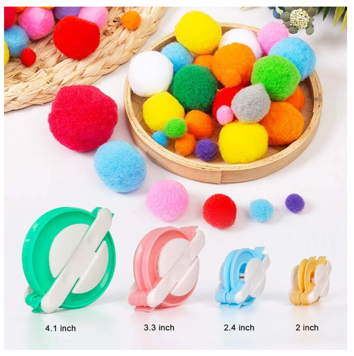 Pom Pom Maker,8PCS PomPom Maker Set,Machine Pompon,Kit Fabrication