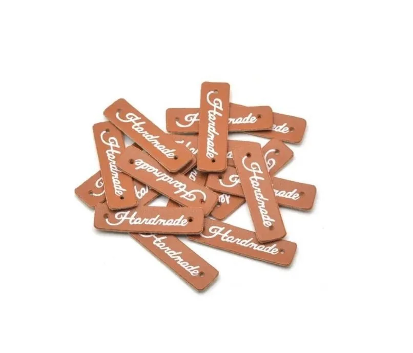 HANDMADE LABEL - LEATHER - 10 PACK