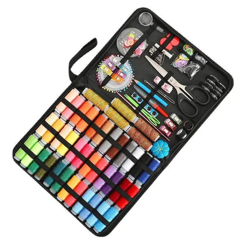 LARGE SEWING KIT INCLUDES 226 PIECES — YARNS PATTERNS ACCESSORIES