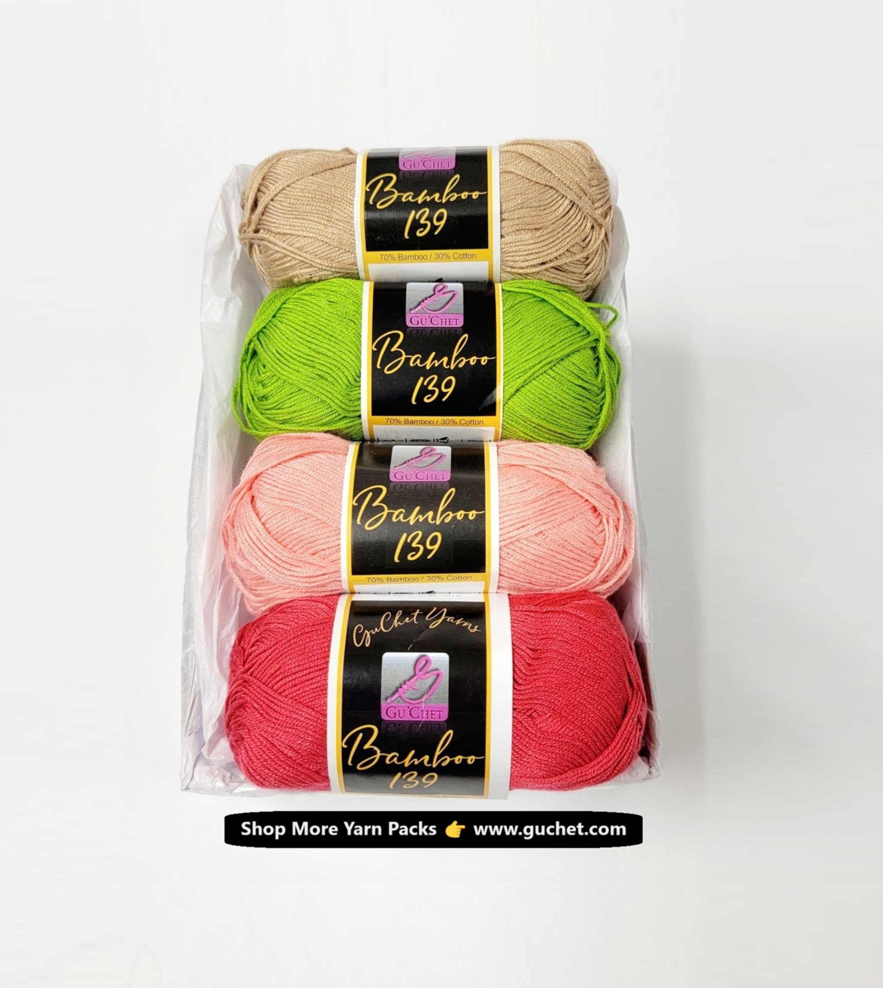 YARN PACK - BAMBOO/COTT - CORAL KISS