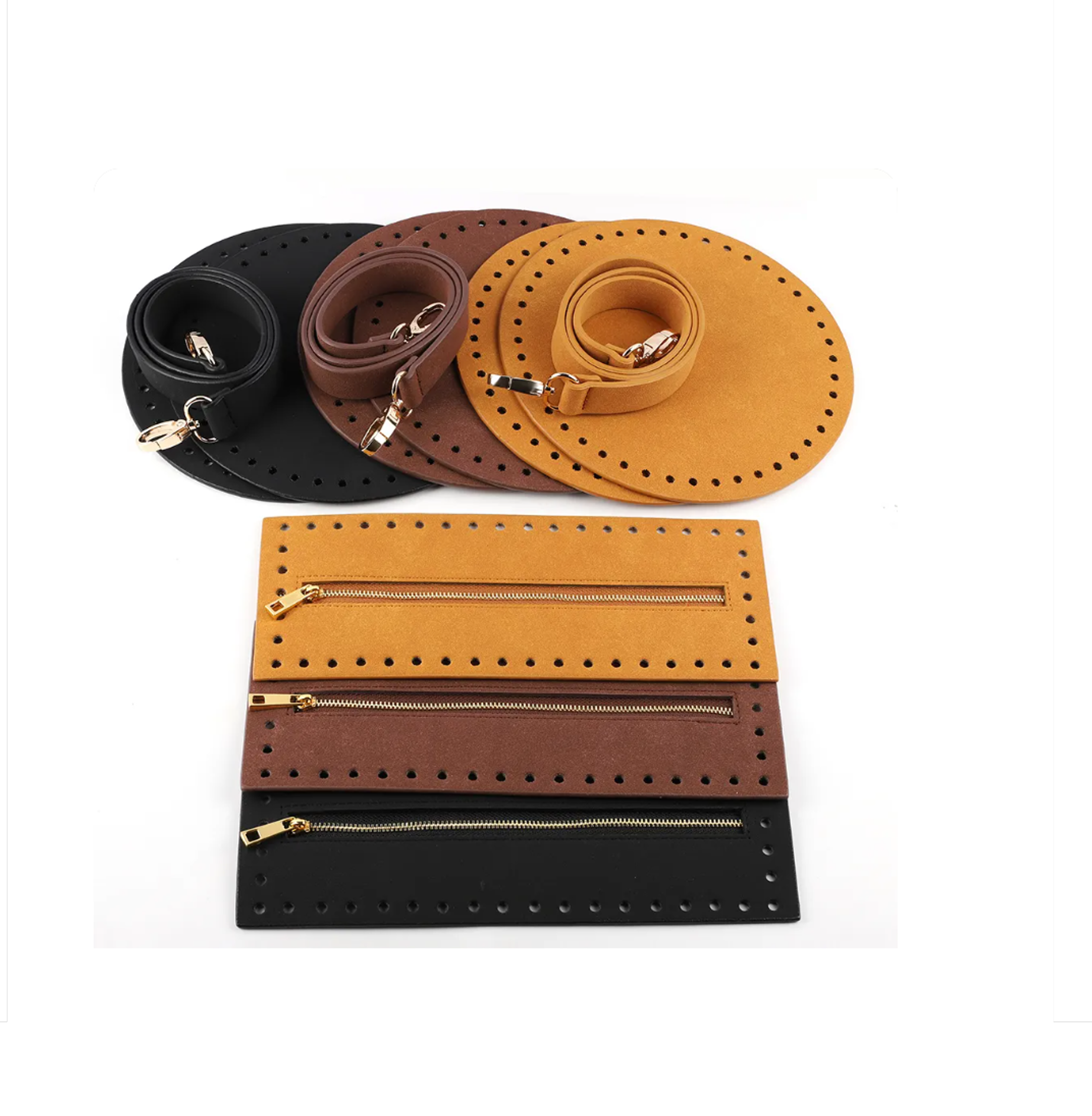 Round Leather Purse Making Kit by GuChet - All 3 colors 1.png