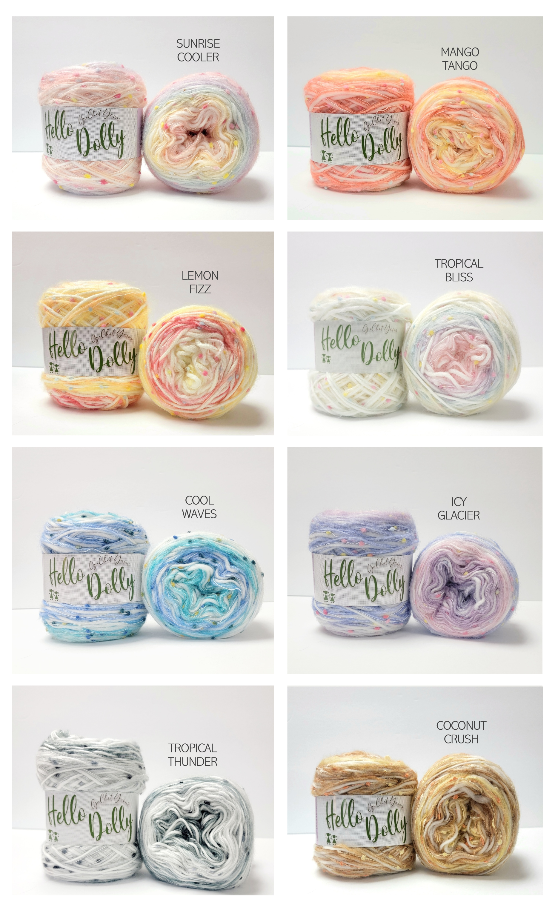 ACRYLIC & WOOL YARN - "HELLO DOLLY"