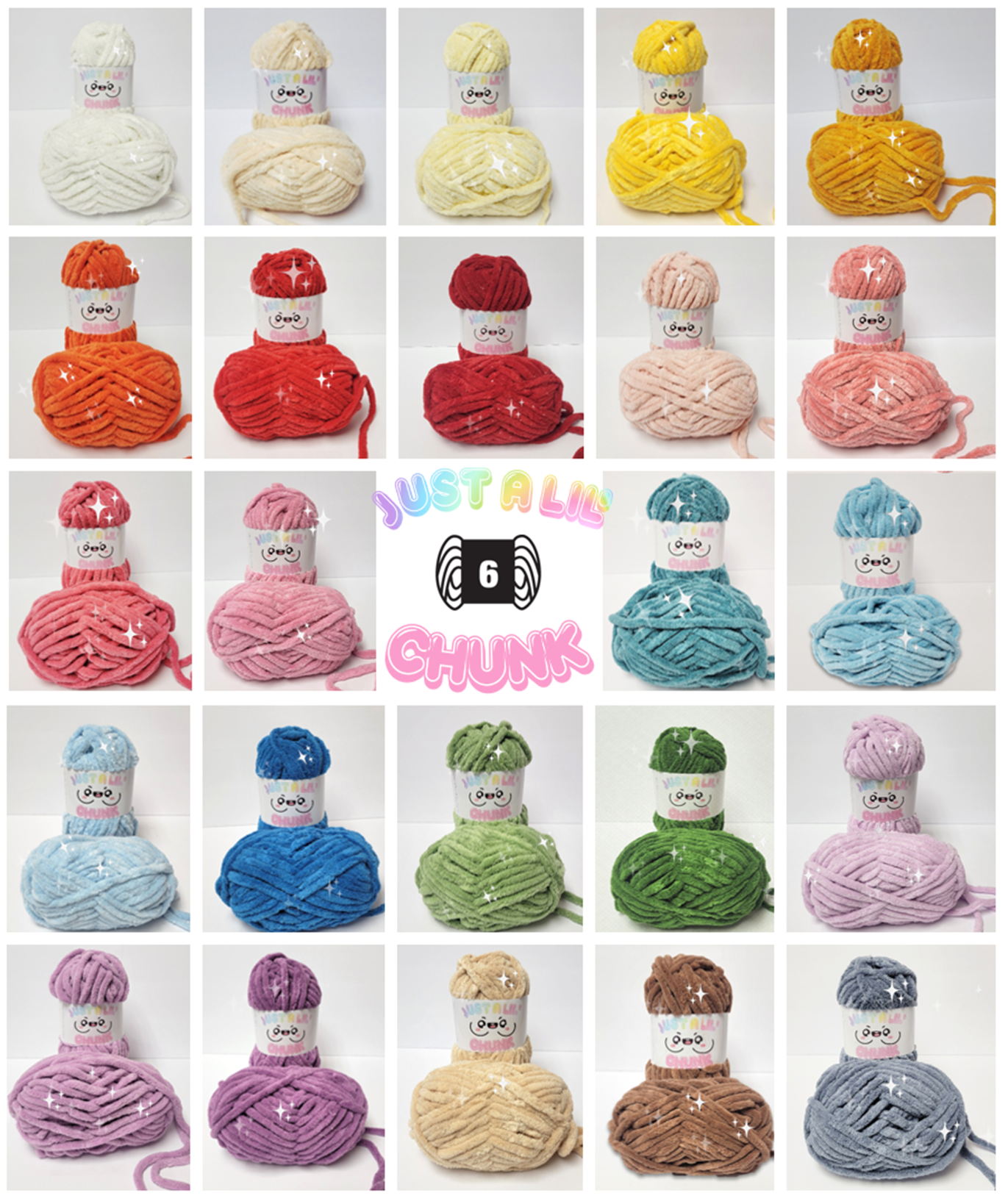 Just A Lil Chunk by GuChet Yarns, Yarn for amigurumi, 6 bulky weight yarn, crochet animal yarn, crochet yarn for toys, chunky yarns, yarn for baby blanket, finger knitting yarn www.guchet.com (Copy)
