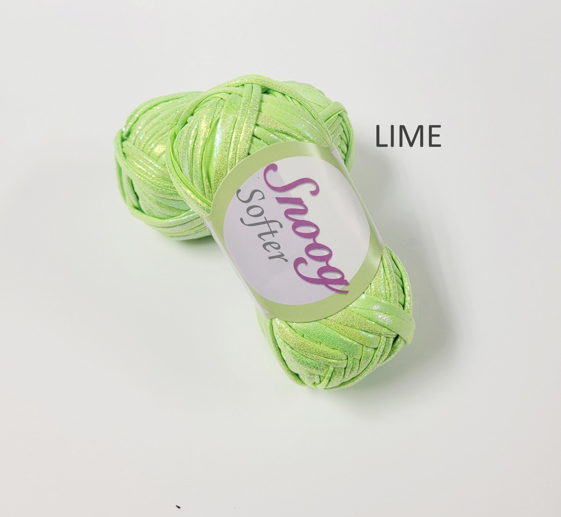 4 Snoog Softer - Metallic T-Shirt Yarn by GuChet - Lime 1.png
