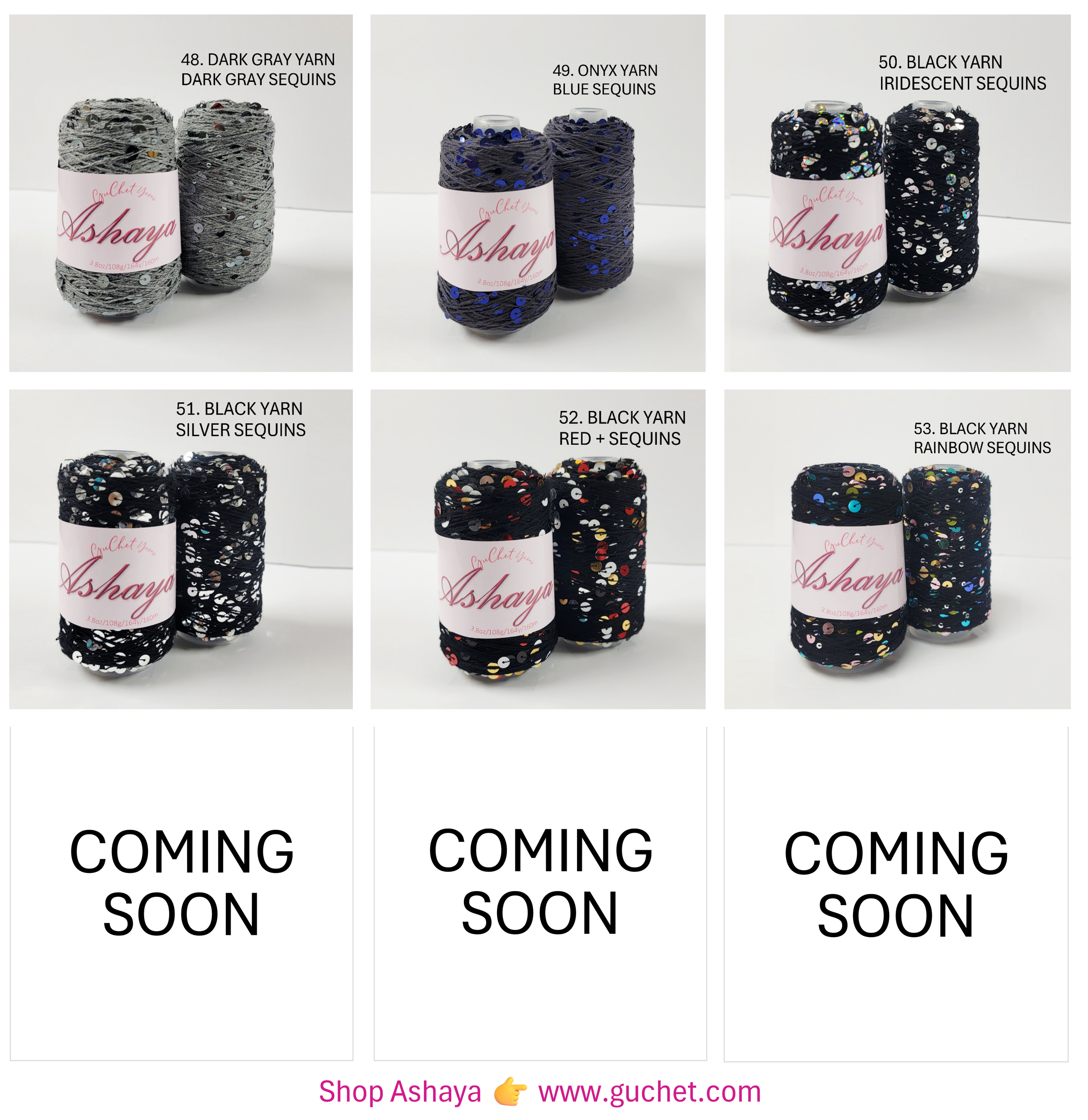 Sequins Yarn by GuChet, Guchet Yarns, Shiny Yarn, Yarn for Crochet Clothes,  Cotton Yarn, Ashaya yarn, Glitter Yarn, www.guchet.com