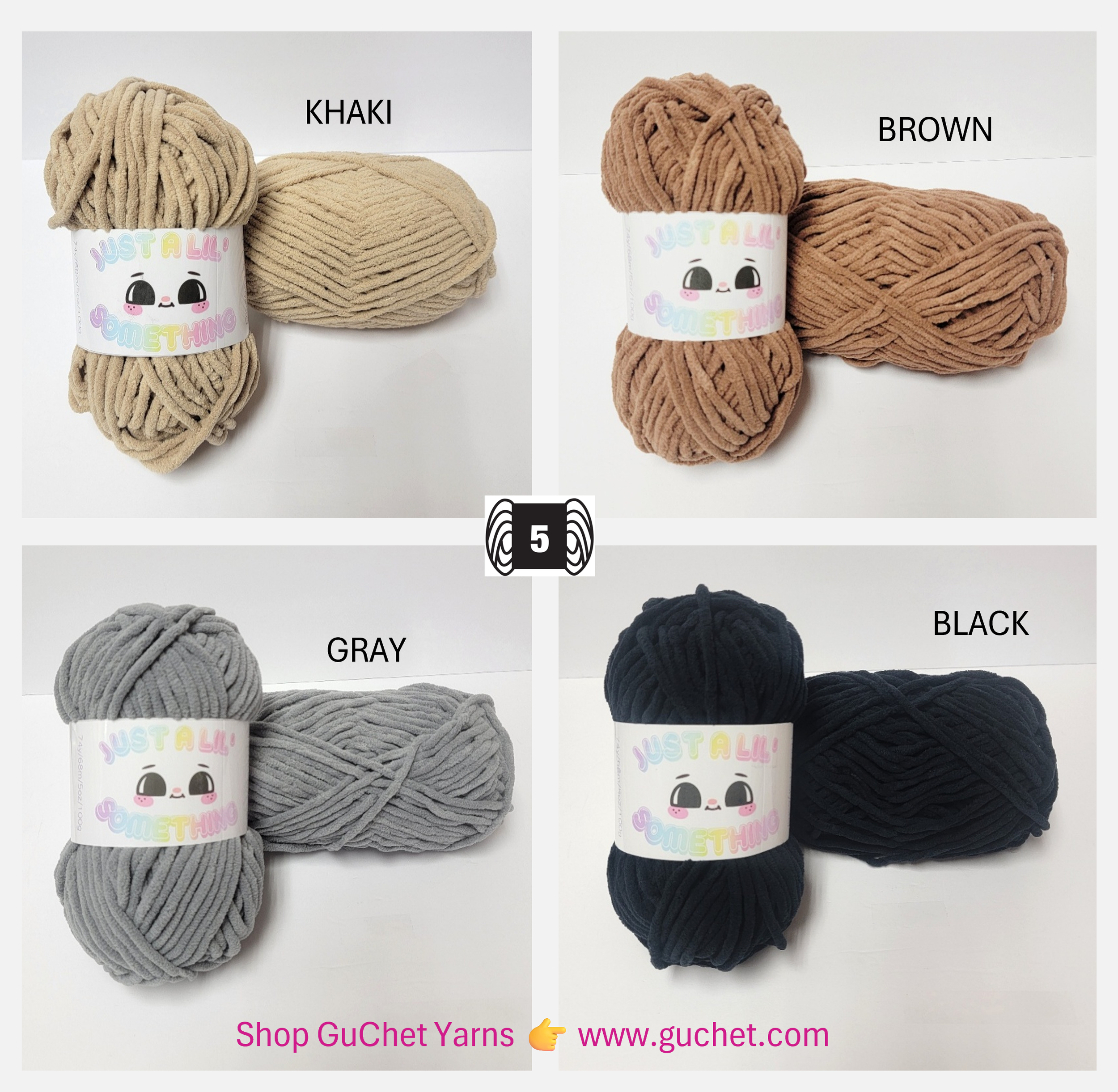 Just A Lil Something by GuChet Yarns, Yarn for amigurumi, #5 bulky weight yarn, crochet animal yarn, crochet yarn for toys, chunky yarns, yarn for baby blanket, finger knitting yarn www.guchet. (Copy)