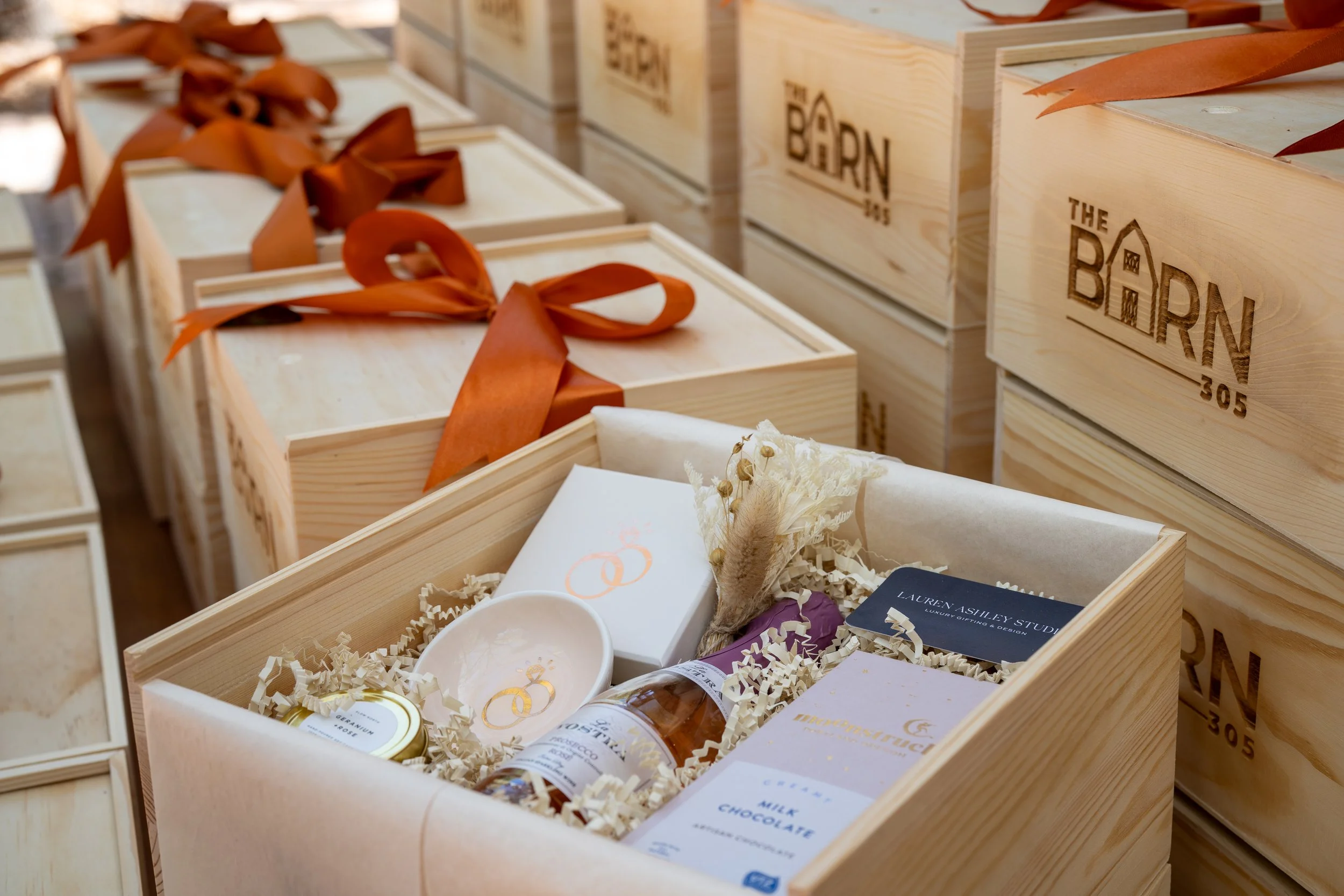 Curated wedding gift box at The Barn 305 in Miami by Lauren Ashley Studio