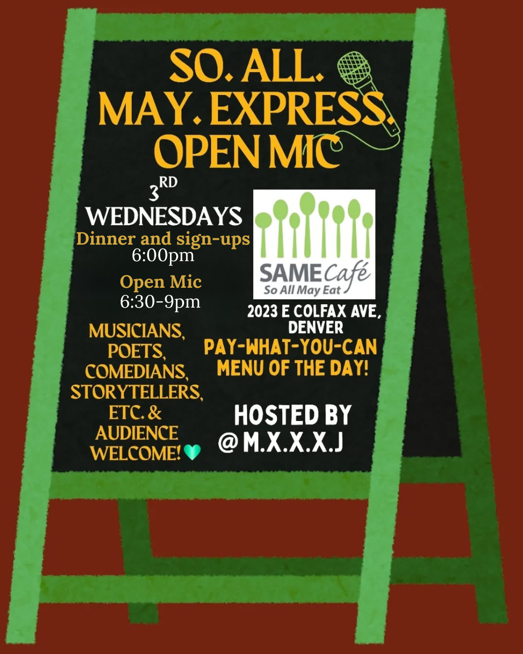 So All May Express Open Mic Community Night