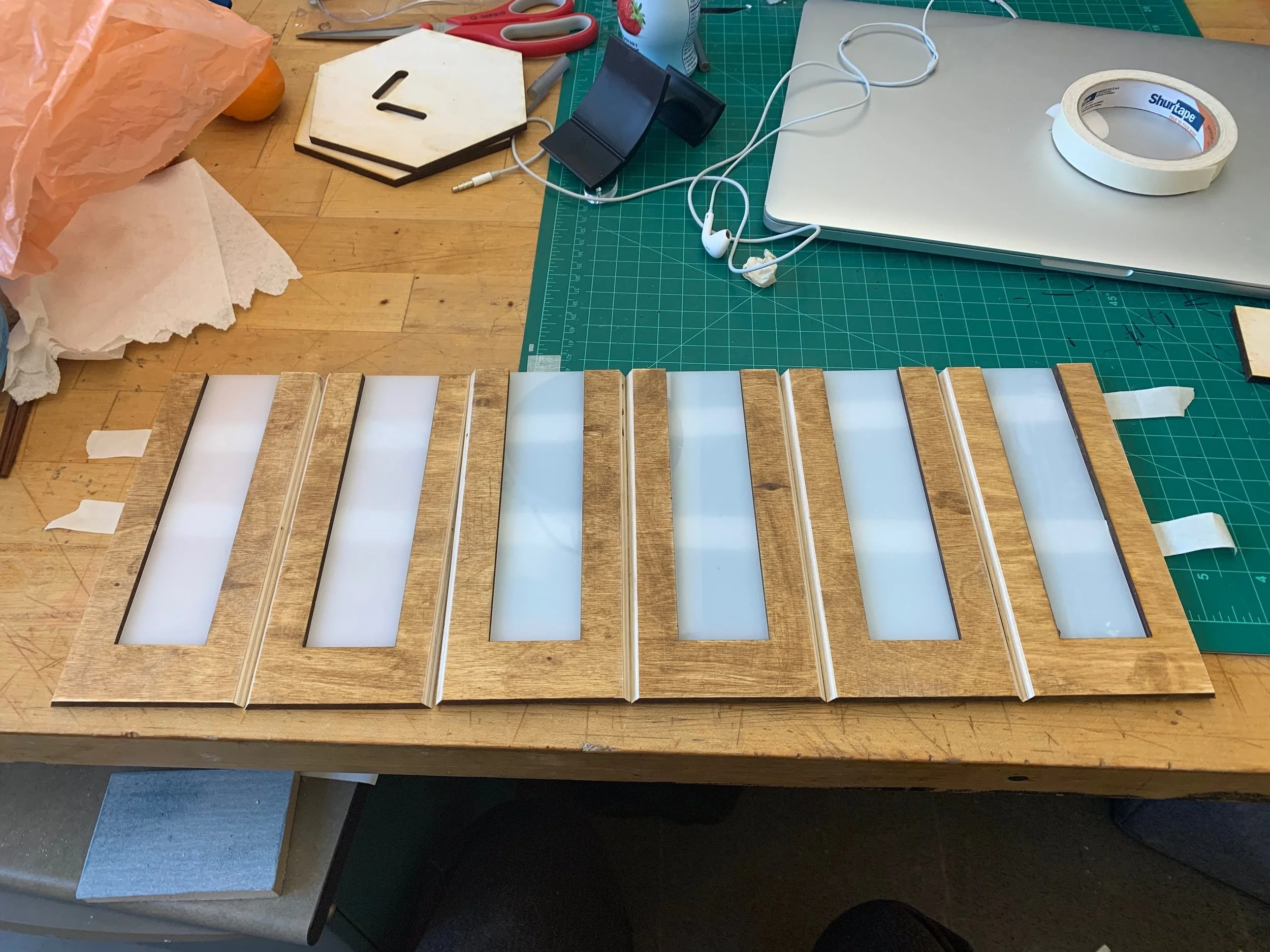Cut pieces at a 30* angle each