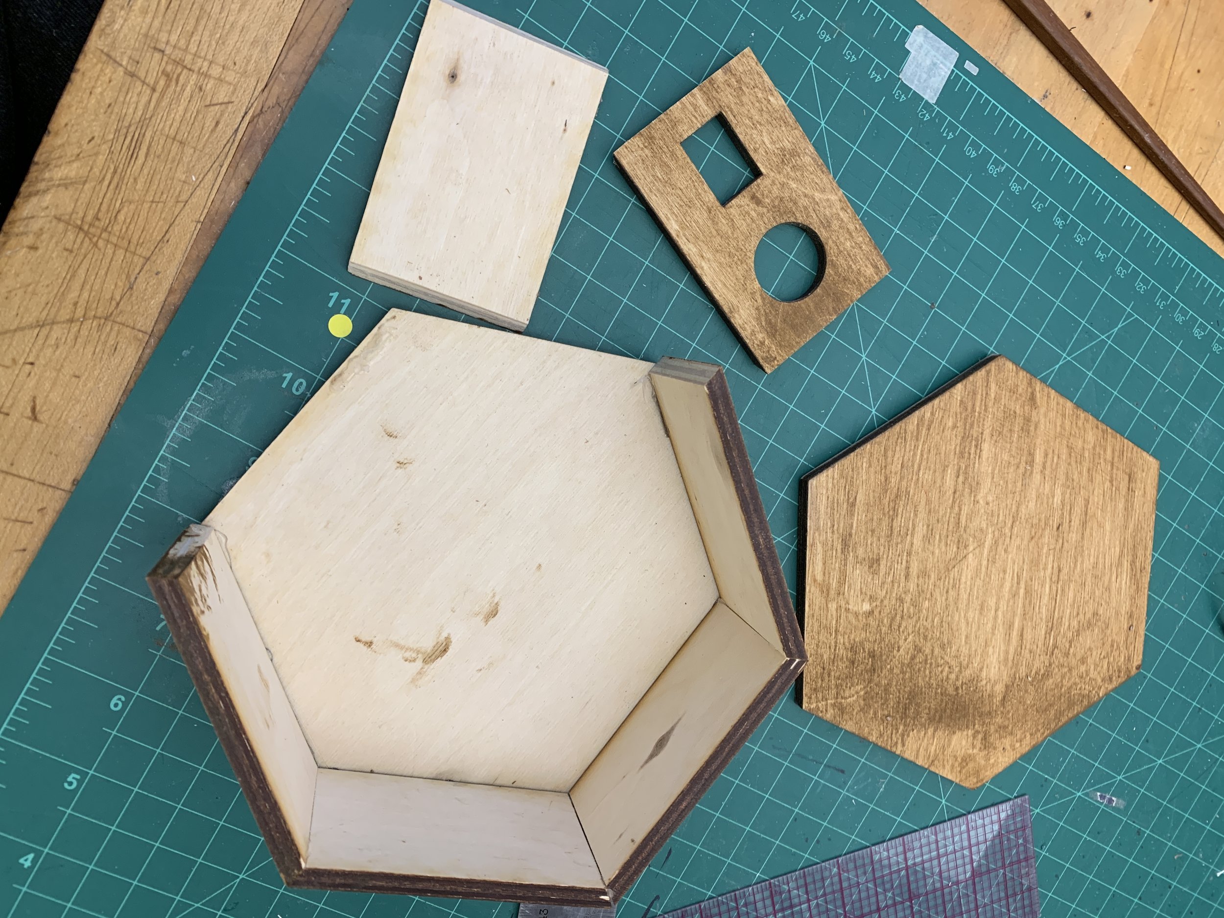 Bottom panel before circuitry placement