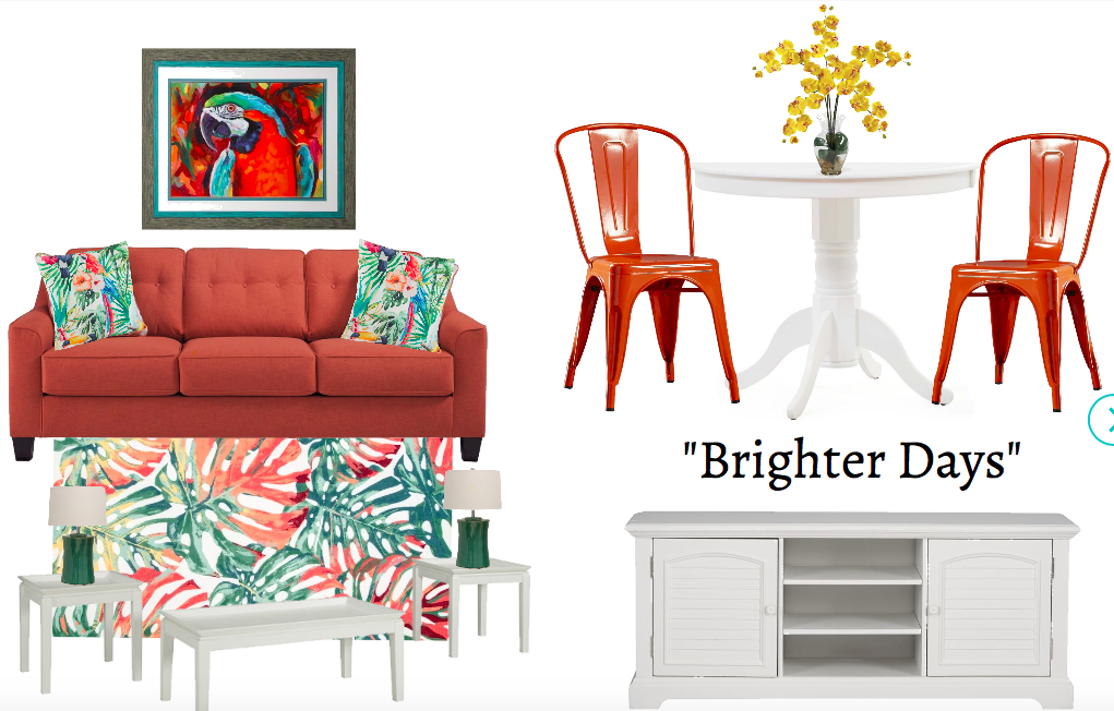 Mood Board I created for a client for her vacation rental