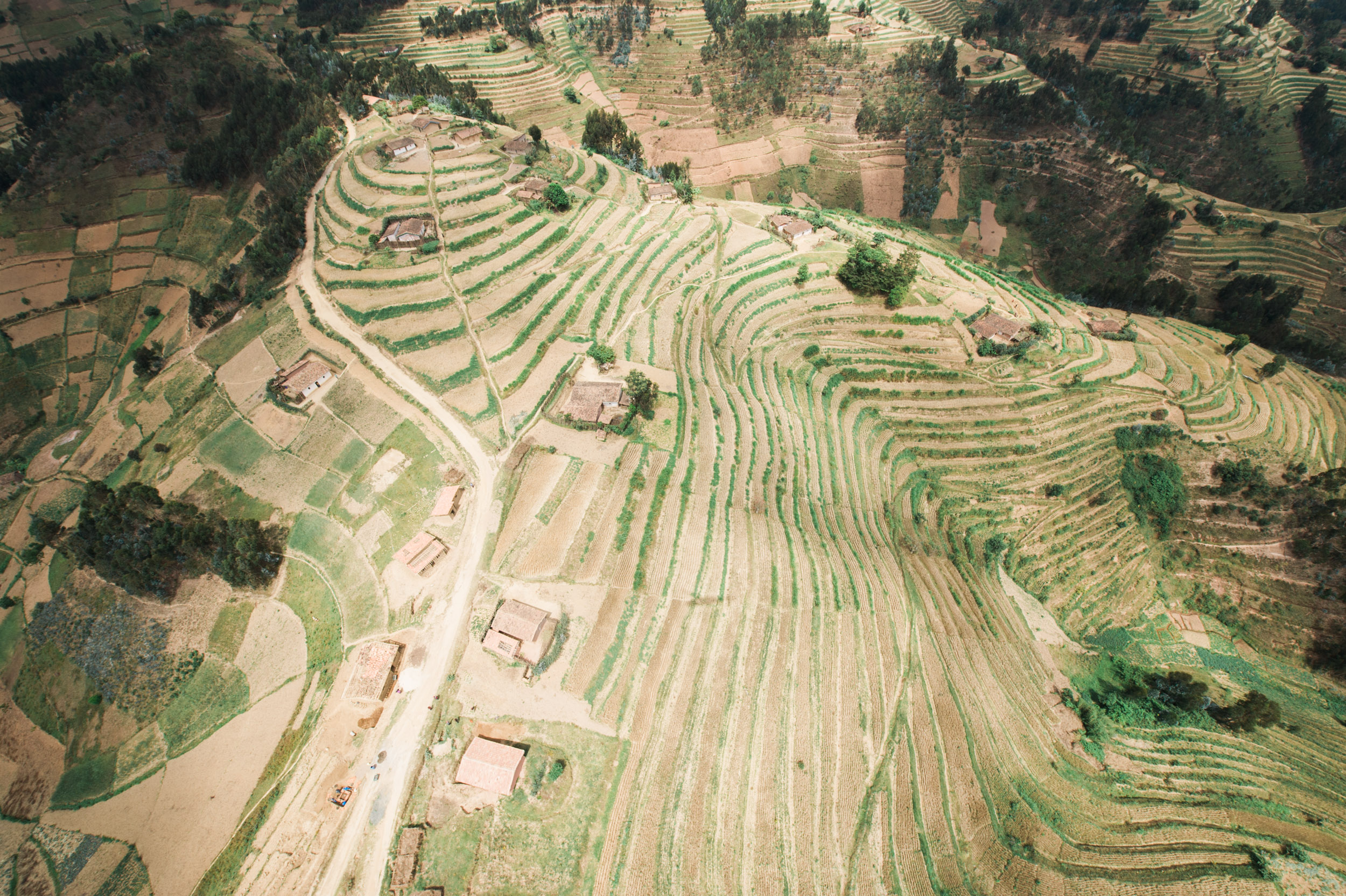  The steep, terraced hills of central Rwanda. 