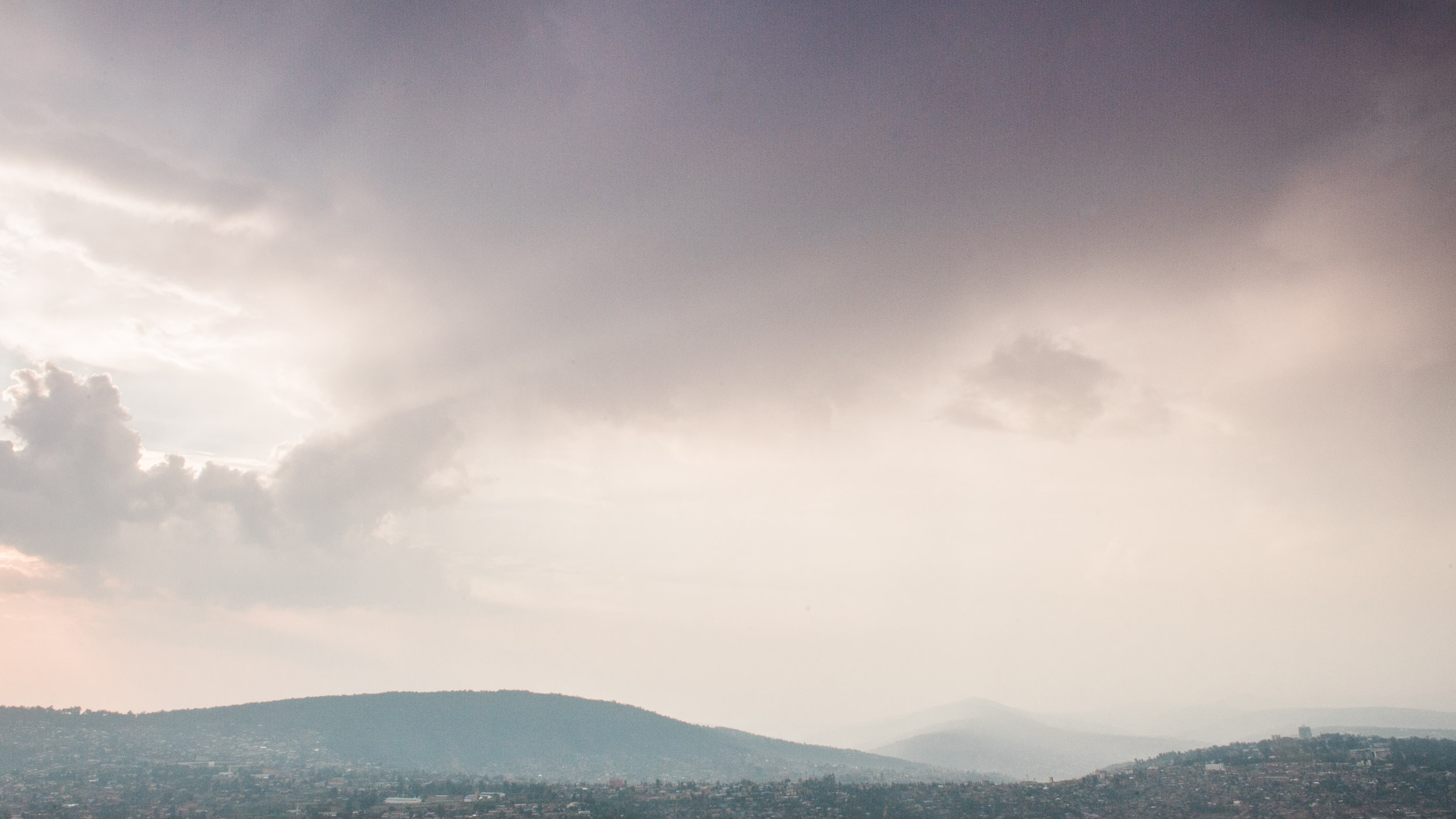  Evening approaches in Kigali, the capital. 