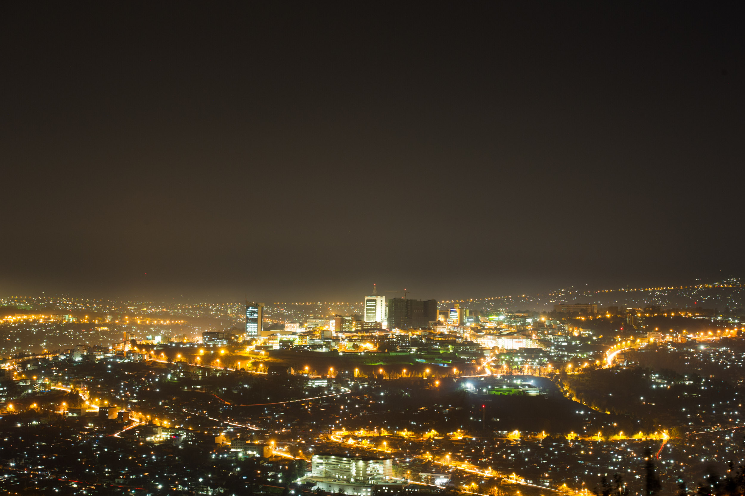  The Kigali skyline, which becomes brighter and brighter ever year. 