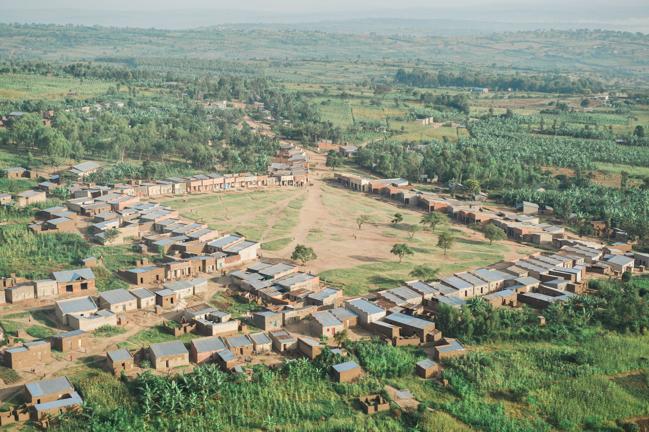  A village near Akagera Game Park in eastern Rwanda. 