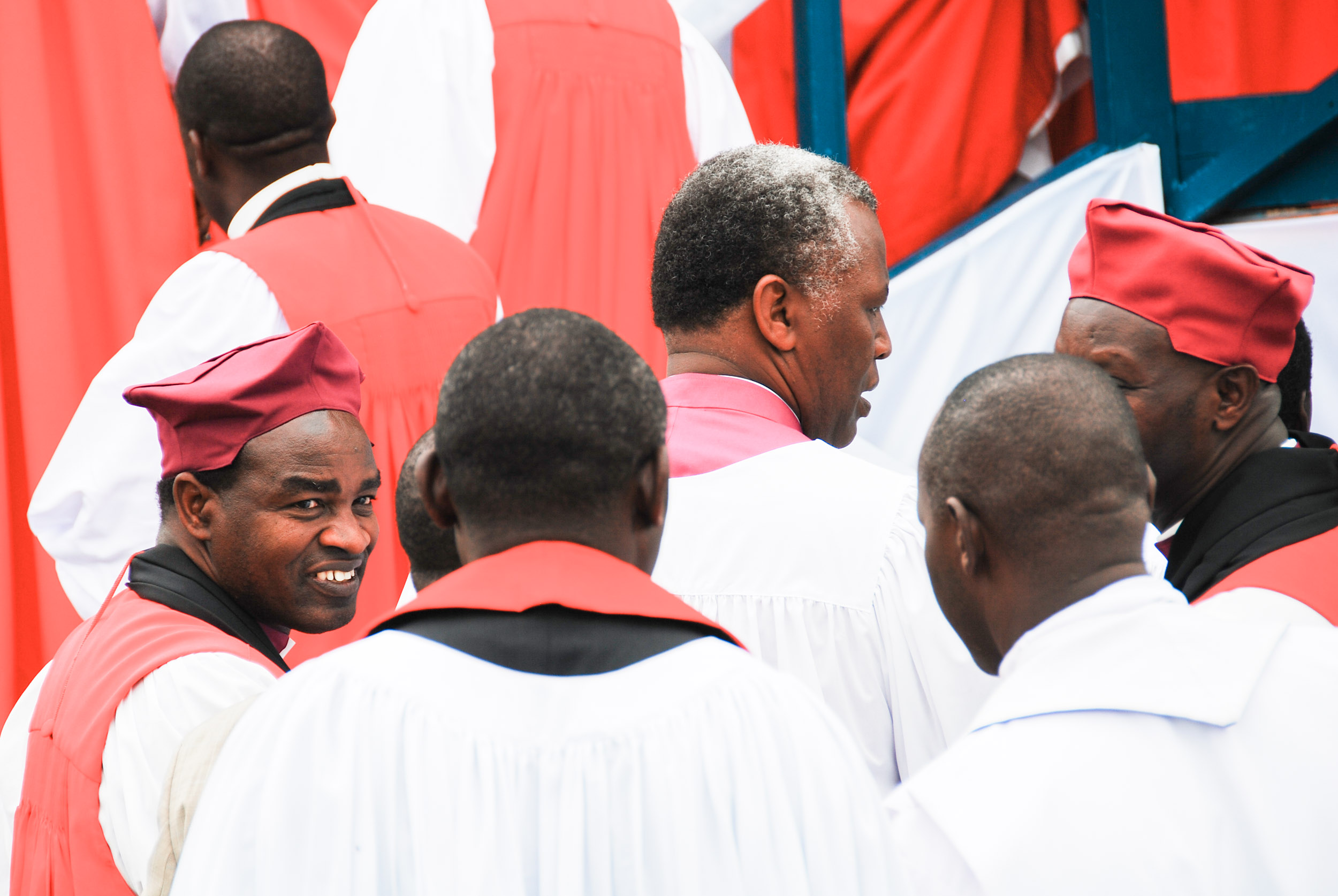  Reverend Laurent Mbanda as during his enthronement ceremony as Archbishop in the Shyira Diocese in the north.&nbsp; 