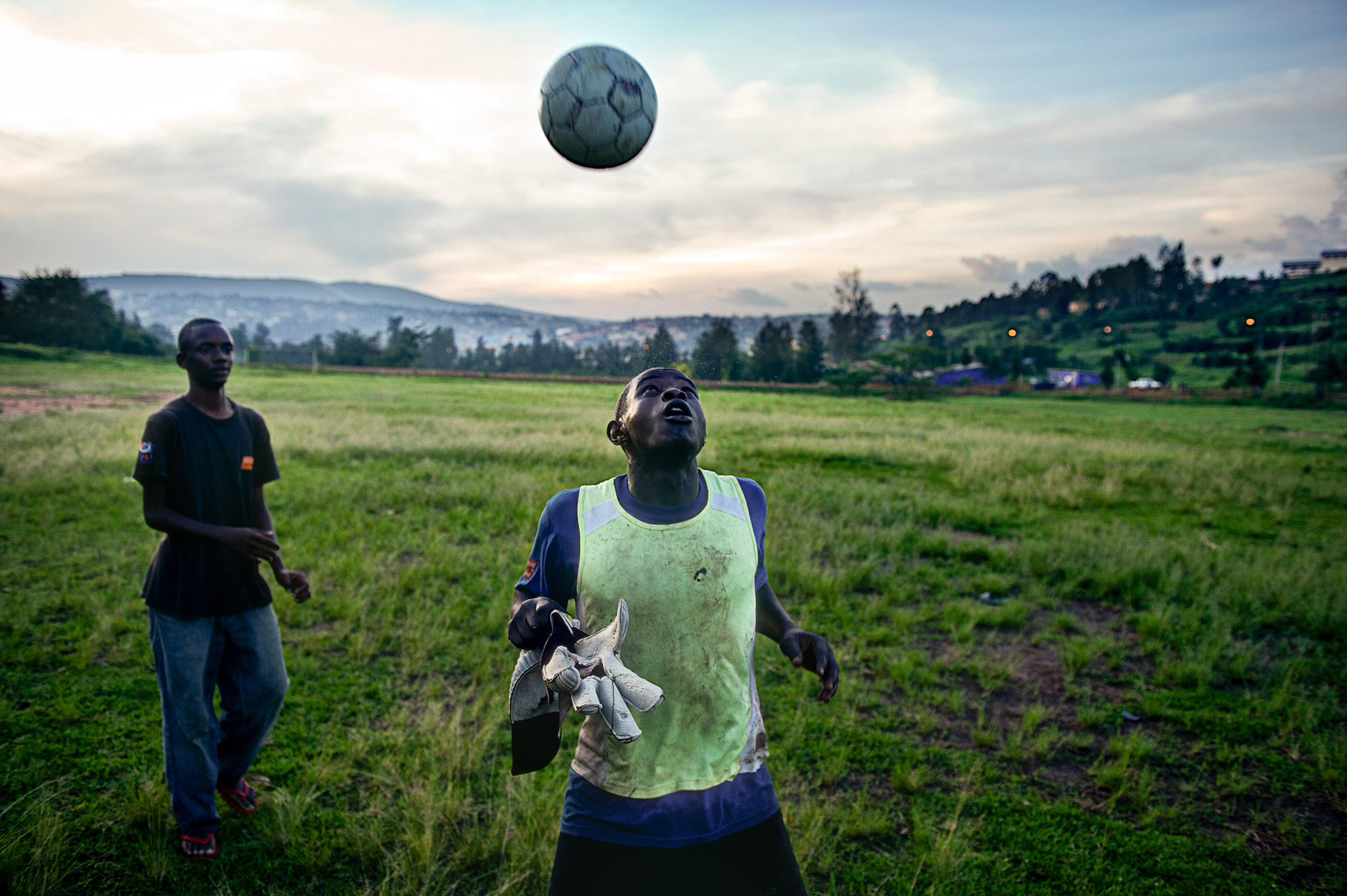  Soccer consumes the interest and pastimes of most young males in Kigali, the capital. 
